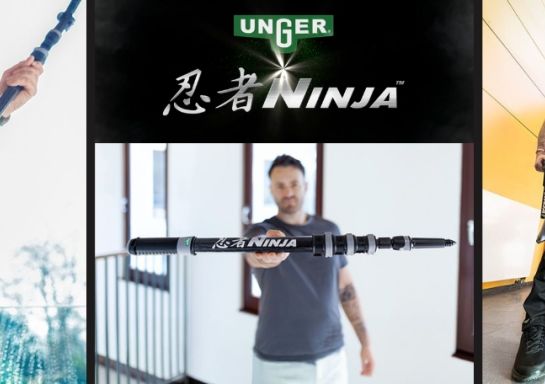 Novinka v sortimentu: Objevte revoluci v mytí oken s teleskopickou tyčí Unger Ninja