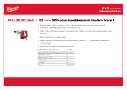 MILWAUKEE PLH 32 32 mm SDS-plus kombinované kladivo 4933400062 A4 PDF