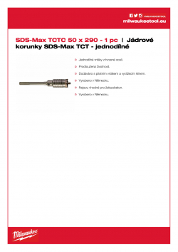 MILWAUKEE SDS-Max TCT Core Cutters - One Piece Design  4932399373 A4 PDF