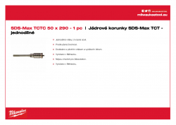 MILWAUKEE SDS-Max TCT Core Cutters - One Piece Design  4932399373 A4 PDF