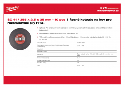 MILWAUKEE Metal Cutting Discs for Chop Saws SC 42 / 125SC 42 / 125 4932451505 A4 PDF