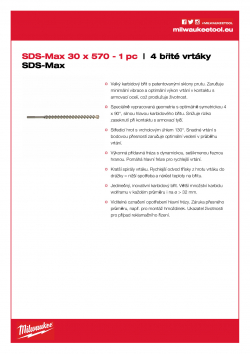 MILWAUKEE SDS-Max Drills - 4 cut  4932352784 A4 PDF
