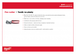 MILWAUKEE Pex cutter Řezák na plasty 48224202 A4 PDF