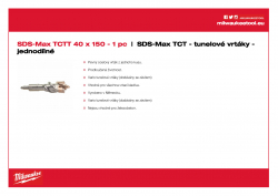 MILWAUKEE SDS-Max TCT Tunnel Drills  4932430743 A4 PDF