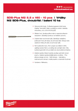MILWAUKEE SDS-Plus M2 - 2 Cut / 10 pack  4932371703 A4 PDF