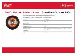MILWAUKEE Metal Grinding Discs SG 27 / 230 4932451504 A4 PDF