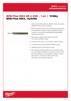 MILWAUKEE SDS-Plus MX4 - 4 Cut  4932399334 A4 PDF