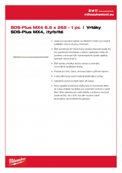 MILWAUKEE SDS-Plus MX4 - 4 Cut  4932352017 A4 PDF