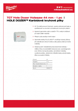 MILWAUKEE Hole Dozer Holesaws with Carbide Teeth  49560717 A4 PDF