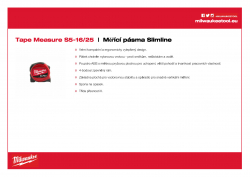 MILWAUKEE Slimline Tape Measures S5-16 / 25 48227717 A4 PDF