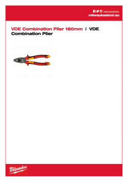 MILWAUKEE VDE Combination Plier VDE kombinované kleště 180 mm 4932464572 A4 PDF