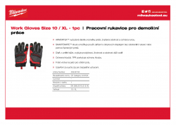 MILWAUKEE Demolition Gloves Velikost 10 / XL 48229733 A4 PDF
