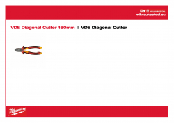 MILWAUKEE VDE Diagonal Cutter VDE boční štípací kleště  160 mm 4932464567 A4 PDF