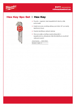 MILWAUKEE Hex Key  4932478621 A4 PDF