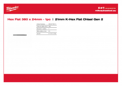 MILWAUKEE 21mm K-Hex Flat Chisel Gen 2  4932479214 A4 PDF