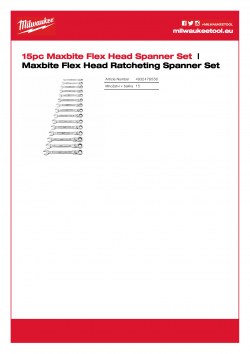 MILWAUKEE Maxbite Flex Head Ratcheting Spanner Set  4932478558 A4 PDF