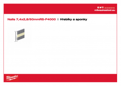 MILWAUKEE Nails Hřebíky s hlavou ve tvaru D 7,4 × 2,8 / 50 mm / 34° RS - 4 000 4932478396 A4 PDF