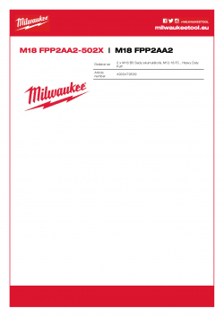 MILWAUKEE M18 FPP2AA2  4933479539 A4 PDF