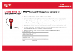 MILWAUKEE M12 IC M12™ kompaktní  inspekční kamera M-SPECTOR™ 360° 4933451024 A4 PDF