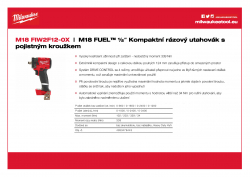 MILWAUKEE M18 FIW2F12 M18 FUEL™ ½″Kompaktní rázový utahovák s pojistným kroužkem 4933478443 A4 PDF