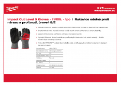 MILWAUKEE Impact Cut Level 5 Gloves Rukavice odolné proti nárazu a proříznutí, úroveň 5/E - 11/XXL - 1ks 4932479573 A4 PDF