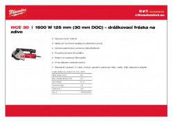 MILWAUKEE WCE 30 1500 W 125 mm (30 mm DOC) – drážkovací frézka na zdivo 4933383855 A4 PDF