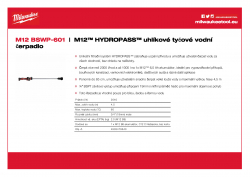 MILWAUKEE M12 BSWP M12™ HYDROPASS™ uhlíkové tyčové vodní čerpadlo 4933479640 A4 PDF