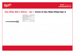 MILWAUKEE 21mm K-Hex Wide Chisel Gen 2  4932479216 A4 PDF