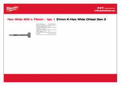 MILWAUKEE 21mm K-Hex Wide Chisel Gen 2  4932479217 A4 PDF