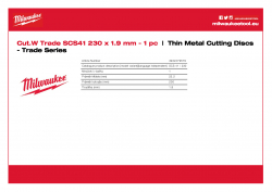MILWAUKEE Thin Metal Cutting Discs - Trade Series  4932479579 A4 PDF