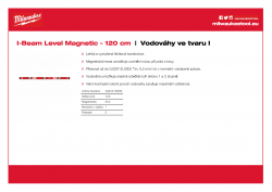 MILWAUKEE I-Beam Level Magnetická vodováha ve tvaru I - 120 cm 4932478566 A4 PDF