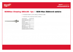 MILWAUKEE SDS-Max chasing gouge chisels SDS-Max hnací křídlový sekáč 4932343746 A4 PDF