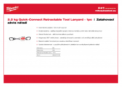 MILWAUKEE Retractable Tool Lanyard 2.2 kg Quick-Connect zatahovací závěs nářadí 4932472106 A4 PDF