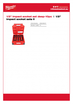 MILWAUKEE 1/2" impact socket sets II  4932480457 A4 PDF