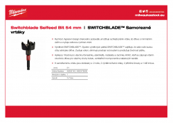 MILWAUKEE Switchblade Selfeed Drills  4932479500 A4 PDF