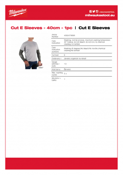 MILWAUKEE Cut E Sleeves  4932479936 A4 PDF