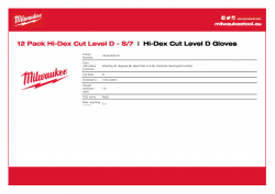 MILWAUKEE Hi-Dex Cut Level D Gloves  4932480516 A4 PDF