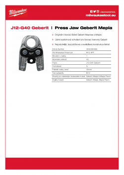MILWAUKEE Press Jaw Geberit Mepla  4932480895 A4 PDF