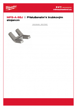 MILWAUKEE MPS-A MILWAUKEE® čelisti z nerezavějící oceli pro trubkový stojan 4932478925 A4 PDF