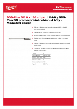 MILWAUKEE SDS-Plus small vacuum drill bits  4932471156 A4 PDF
