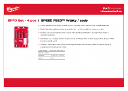 MILWAUKEE Speed Feed Drills / sets SPEED FEED™ sada 4 ks 4932479477 A4 PDF