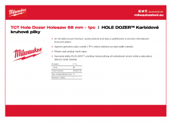 MILWAUKEE Hole Dozer Holesaws with Carbide Teeth  49560730 A4 PDF