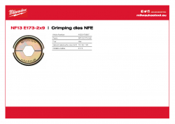 MILWAUKEE Crimping dies NFE NF13 E173-2x9 4932479687 A4 PDF