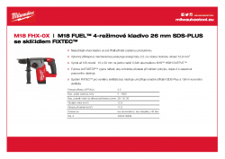 MILWAUKEE M18 FHX M18 FUEL™ 4-režimové kladivo 26 mm SDS-PLUS se sklíčidlem FIXTEC™ 4933478888 A4 PDF