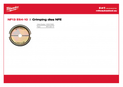 MILWAUKEE Crimping dies NFE NF13 E54-10 4932479692 A4 PDF