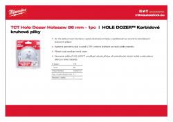 MILWAUKEE Hole Dozer Holesaws with Carbide Teeth  49560737 A4 PDF