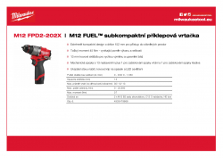 MILWAUKEE M12 FPD2 M12 FUEL™ subkompaktní příklepová vrtačka 4933479868 A4 PDF