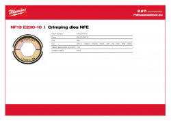 MILWAUKEE Crimping dies NFE NF13 E230-10 4932479700 A4 PDF