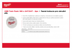 MILWAUKEE Circular saw blades for portable tools Gen II 165 x ⅝″ Dvojité balení 2 ks 4932479836 A4 PDF