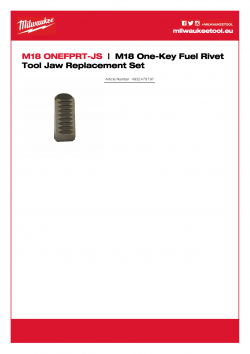 MILWAUKEE M18 One-Key Fuel Rivet Tool Jaw Replacement Set  4932479797 A4 PDF